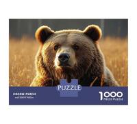 Puzzle De 1000 Pièces pour Adolescents Brown Bear Portrait in Golden Light Puzzles pour Adolescents - Défi Difficile - Chaque Pièce Est Unique - Jouets Éducatifs 52x38cm/1000pcs