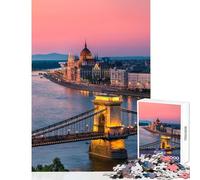 Puzzle de 1000 pièces pour Adolescents Budapest Décoration intérieure Jouet œuvre d'art Cadeau Jeu Amusant pour développer la motricité Fine et Le Cerveau Dimensions 38x52cm