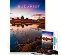 Puzzle de 1000 pièces pour Adolescents Budapest,Hongrie Jeu d'adresse et de réflexion Loisirs et Divertissement Décoration de Noël pour la Maison (38x52cm)
