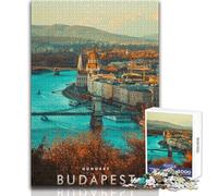 Puzzle de 1000 pièces pour Adolescents, Budapest, Hongrie Jeu intellectuel, décoration idéale, idées Cadeaux Dimensions 38x52cm