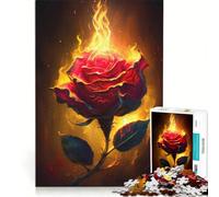 Puzzle de 1000 pièces pour Adolescents Burning Love V, Jeu de Manipulation, idéal pour s'occuper Pendant Les Vacances, avec Poster et fiche de Questions Assortis 38x26cm