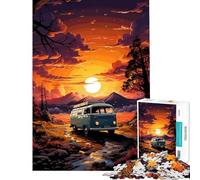 Puzzle de 1000 pièces pour Adolescents Bus VW rétro Balade en Montagne activités Amusantes à la Maison défi Stimulant Jouet Anti-Stress pour Les 14 Ans et Plus Jeu de Puzzle proposé (50x75cm)