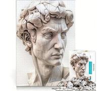 Puzzle de 1000 pièces pour Adolescents, Buste de David, Jeu éducatif, décoration Murale, Cadeau Original d'anniversaire ou de Noël 38x52cm