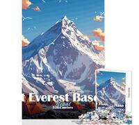 Puzzle de 1000 pièces pour Adolescents Camp de Base de l'Everest Jeu éducatif et Amusant Jeu Impossible pour renforcer Les Liens de Couple Dimensions 38x52cm
