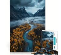 Puzzle de 1000 pièces pour Adolescents,Canada,Parc National Banff,Jeu de Concentration mentale,Jeu de lenteur Amusant,Cadeau d'anniversaire Amusant (50x75cm)