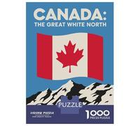 Puzzle De 1000 Pièces pour Adolescents Canada The Great White North Puzzle Adulte Casse-tête Jeu D'analyse Et De Logique Cadeau d'anniversaire, Cadeaux, 52x38cm/1000pcs