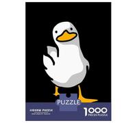 Puzzle de 1000 pièces pour adolescents - Canard blanc amusant - Jeu pratique - Décoration parfaite pour un cadeau - 38 x 26 cm - 1000 pièces