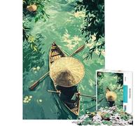 Puzzle de 1000 pièces pour Adolescents Canoë sur des eaux tranquilles Jeu éducatif et ludique Jeu de Relaxation Cadeau d'analyse et de logique (Taille 75x50cm)