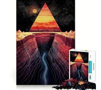 Puzzle de 1000 pièces pour Adolescents Canyon Echo Sharp Cut Craft Cognitive Fun Play Idle Time Game Christmas Home Art (38x52cm)