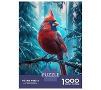 Puzzle de 1000 pièces pour adolescents Cardinal Oiseau Rouge Puzzles Adolescents, Jeu pratique pour améliorer la mémoire, Cadeau d'anniversaire unique 38 x 26 cm/1000 pièces