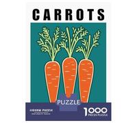 Puzzle De 1000 Pièces pour Adolescents Carrots Minimalist Vegetable Kitchen Art Print Puzzle pour Adultes Jeux Relaxants Découpe De Précision Difficile Et Stimulant 38x26cm/1000pcs