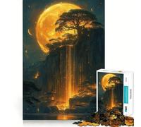 Puzzle de 1000 pièces pour Adolescents Cascade céleste Jeu d'art sans Couture Concentration mentale Temps de Repos Cadeau de Noël et de Loisirs (50x75cm)