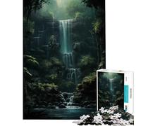 Puzzle de 1000 pièces pour Adolescents Cascade en forêt Jouet Nature Jeu éducatif et Amusant pour Toute la Famille Idée Cadeau Dimensions 75x50cm