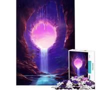Puzzle de 1000 pièces pour Adolescents Cascade surréaliste Jeu éducatif et ludique Activités familiales Cadeau d'anniversaire (Dimensions 50x75cm)