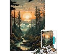 Puzzle de 1000 pièces pour Adolescents Cascadia Nouveau défi éducatif Passe-Temps décoration intérieure Jouet pour Les 14 Ans et Plus (38x52cm)
