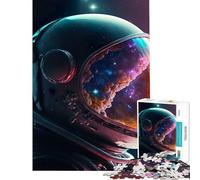Puzzle de 1000 pièces pour Adolescents Casque d'astronaute Voie lactée Jeu Manuel éducatif et Stimulant pour développer l'analyse et la logique (Dimensions 38x52cm)
