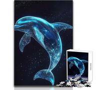 Puzzle de 1000 pièces pour Adolescents, Casse-tête algorithmique sur Le thème des Dauphins cosmiques, Jeu Familial pour améliorer la mémoire, Cadeau d'anniversaire, Dimensions : 38x26cm
