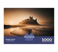 Puzzle De 1000 Pièces pour Adolescents Castle on The Hill at Sunset Puzzle Anti-Stress, Décoration Murale pour Anniversaire, Noël 70x50cm/1000pcs