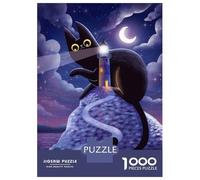 Puzzle De 1000 Pièces pour Adolescents Cat and The Lighthouse Puzzle pour Adultes Jeu Manuel pour Améliorer La Mémoire Cadeau d'anniversaire, Cadeaux, 70x50cm/1000pcs