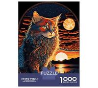 Puzzle De 1000 Pièces pour Adolescents Cat Art Series Style 1 Puzzle Adulte Casse-tête Jeu D'analyse Et De Logique Cadeau d'anniversaire, Cadeaux, 38x26cm/1000pcs