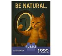 Puzzle De 1000 Pièces pour Adolescents Cat Taking Selfie with Ring Light Puzzles pour Adultes, Jeux De Société Familiaux, Améliore La Mémoire, Idéal comme Cadeau 52x38cm/1000pcs