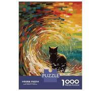 Puzzle De 1000 Pièces pour Adolescents Cat Wave Puzzle pour Adultes, Jouet, Décoration Murale, pour S'amuser en Famille, Jeu Stimulant, Cadeaux 38x26cm/1000pcs