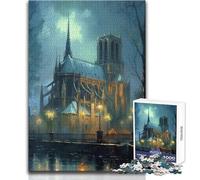 Puzzle de 1000 pièces pour Adolescents - Cathédrale de Chartres, Paris - Un Jeu Unique et Stimulant, à la Fois Amusant et Original - Dimensions : 38x26cm