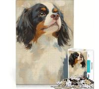 Puzzle de 1000 pièces pour Adolescents, Cavalier King Charles Span, décoration Murale, Passe-Temps idéal Pendant Les Vacances, Cadeau d'anniversaire, Cadeau de Voyage 38x26cm