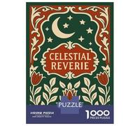 Puzzle De 1000 Pièces pour Adolescents Celestial Reverie Art Nouveau Illustration Puzzle Anti-Stress, Décoration Murale pour Anniversaire, Noël 52x38cm/1000pcs