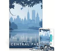 Puzzle de 1000 pièces pour Adolescents,Central Park,New York,graphismes épurés,Jeu de logique,Divertissement,Cadeau d'anniversaire (38x52cm)