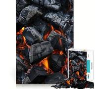 Puzzle de 1000 pièces pour Adolescents Charbon de Bois brûlant Découpe précise Jeu de Concentration Amusant et Relaxant Cadeau d'anniversaire Original (38x26cm)