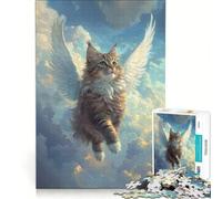 Puzzle de 1000 pièces pour Adolescents Chat angélique, Jeu Pratique, défi Difficile, Collection d'artistes, Beaux-Arts 38x26cm