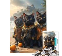 Puzzle de 1000 pièces pour Adolescents Chat Aristocrate Jeu éducatif et intellectuel Une œuvre d'art (Dimensions 50x75cm)