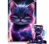 Puzzle de 1000 pièces pour Adolescents Chat Galaxie Découpe précise Jeu de Loisirs créatifs et cognitifs Décoration de Noël pour la Maison (38x26cm)