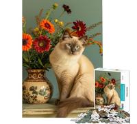 Puzzle de 1000 pièces pour Adolescents Chat javanais idéal pour Un Anniversaire ou Noël Jeu Impossible à Commencer par 14 Ans (38x26cm)