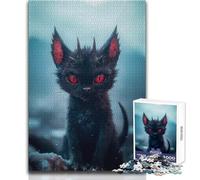 Puzzle de 1000 pièces pour Adolescents - Chat Mignon et Infernal - Casse-tête - Jeu Familial - Décoration intérieure - Idée Cadeau - Dimensions:50x75cm