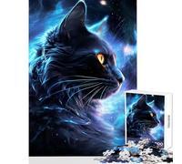 Puzzle de 1000 pièces pour Adolescents Chat Mystique de l'espace Jeu éducatif et Amusant pour renforcer Les Liens au Sein du Couple Dimensions 38x52cm