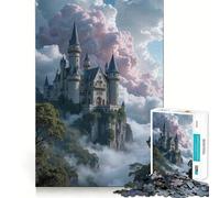 Puzzle de 1000 pièces pour Adolescents « Château dans Les Nuages »,Jeu d'art Finement découpé pour développer la Concentration et s'amuser en Silence, pour Noël (38x26cm)