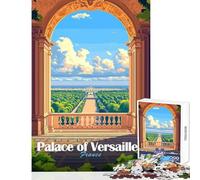 Puzzle de 1000 pièces pour Adolescents-Château de Versailles-Jeu de Construction pour Les Amateurs de Jeux impossibles-Niveau de difficulté 38x52cm