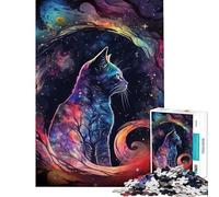 Puzzle de 1000 pièces pour Adolescents Chatons interstellaires Aide à exercer Le Cerveau l'analyse et la logique Jeu éducatif pour Les 14 Ans et Plus (50x75cm)