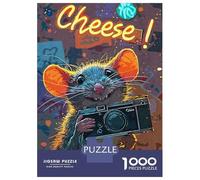 Puzzle De 1000 Pièces pour Adolescents Cheese Portrait Puzzle Anti-Stress, Amusant Et Original, Cadeau Unique pour Un Anniversaire Ou Noël 52x38cm/1000pcs