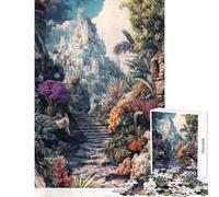 Puzzle de 1000 pièces pour Adolescents Chemin de Pierre vers Le Sommet de la Montagne Jeu éducatif Passe-Temps idéal pour Les Vacances à la Maison décoration Jouet Cadeau Stimulant (38x26cm)