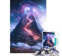 Puzzle de 1000 pièces pour Adolescents Chemin de Pyramide Mystique Jeu de réflexion Jouet Jeu intellectuel Excellent Cadeau pour Les Jeux et Les Cadeaux pour Femmes (Taille 50x75cm)