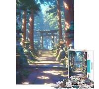 Puzzle de 1000 pièces pour Adolescents Chemin du sanctuaire ensoleillé Jeu de réflexion et Jouet intellectuel Cadeau et Jouet idéal Amusant et Humoristique (Dimensions 38x26cm)