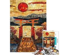 Puzzle de 1000 pièces pour Adolescents Chemin sacré des Torri Mosaïque Défi Difficile pour Adolescents Cadeau d'anniversaire de Noël Jeu de réflexion Familial (Dimensions : 38x26cm)