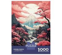 Puzzle De 1000 Pièces pour Adolescents Cherry Blossom Valley Poster Puzzles pour Adolescents Jeux De Détente Difficulté Difficile Cadeaux pour Les Amis Et La Famille 70x50cm/1000pcs