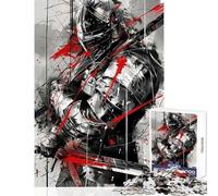 Puzzle de 1000 pièces pour Adolescents Chevalier à Double maniement Jeu éducatif Améliore la mémoire Jouet éducatif Décompression intellectuelle (50x75cm)