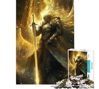 Puzzle de 1000 pièces pour Adolescents Chevalier doré ailé Un défi à relever Cadeau d'anniversaire décoration intérieure Jouet pour Les 14 Ans et Plus (50x75cm)