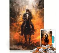 Puzzle de 1000 pièces pour Adolescents Chevalier Nomade Jouet éducatif pour s'amuser en Famille renforcer Les Liens Entre Les Couples 38x26cm