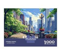 Puzzle De 1000 Pièces pour Adolescents Chicago Cityscape Casse-tête pour Adolescents - Jeu Difficile Et Stimulant - Cadeau 52x38cm/1000pcs